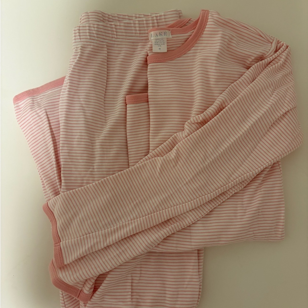 LAKE pajamas long sleeve pink stripped